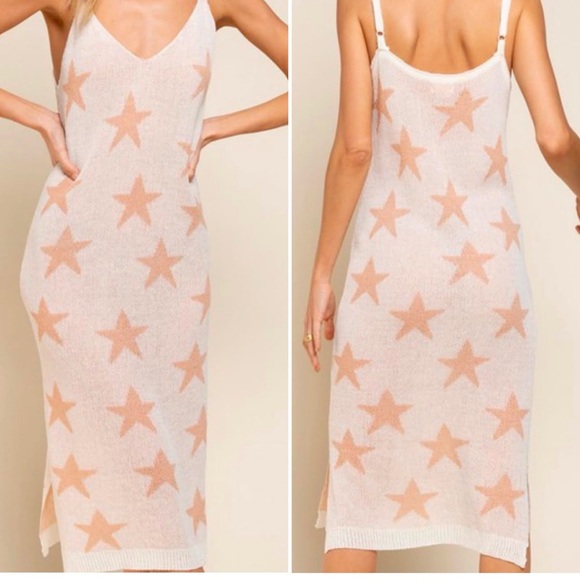 POL Star Sheer Knit CoverUp Dress Large - Picture 1 of 4